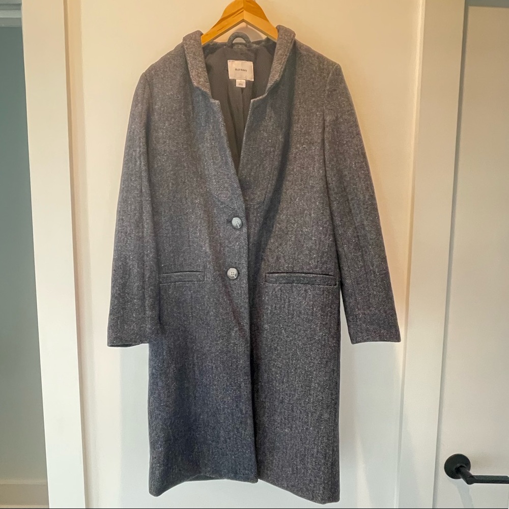 Old Navy Tweed Duster Coat